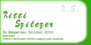 kitti szilczer business card